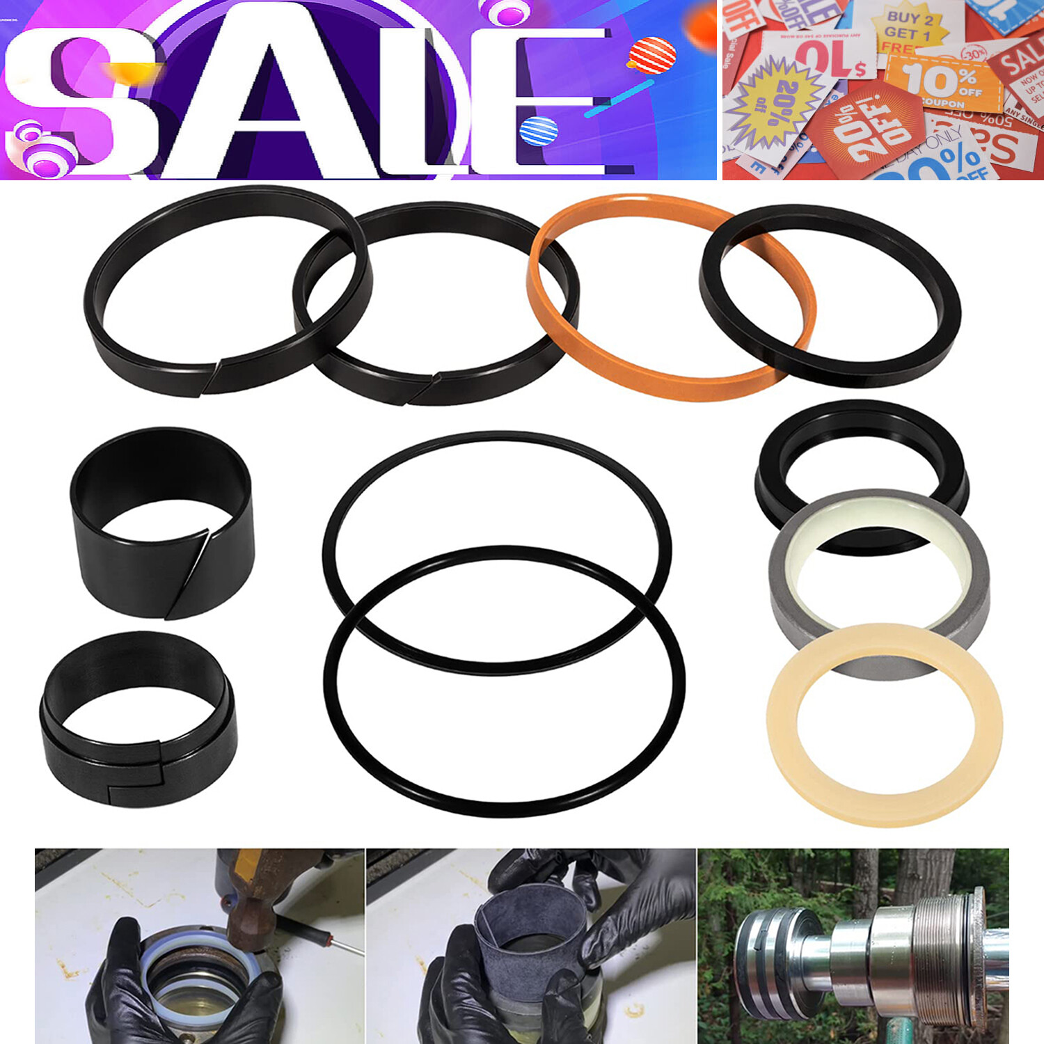 G109452 Hydraulic Cylinder Seal Kit 1.5" Rod 3" Bore for Case 1543252C1 G105548