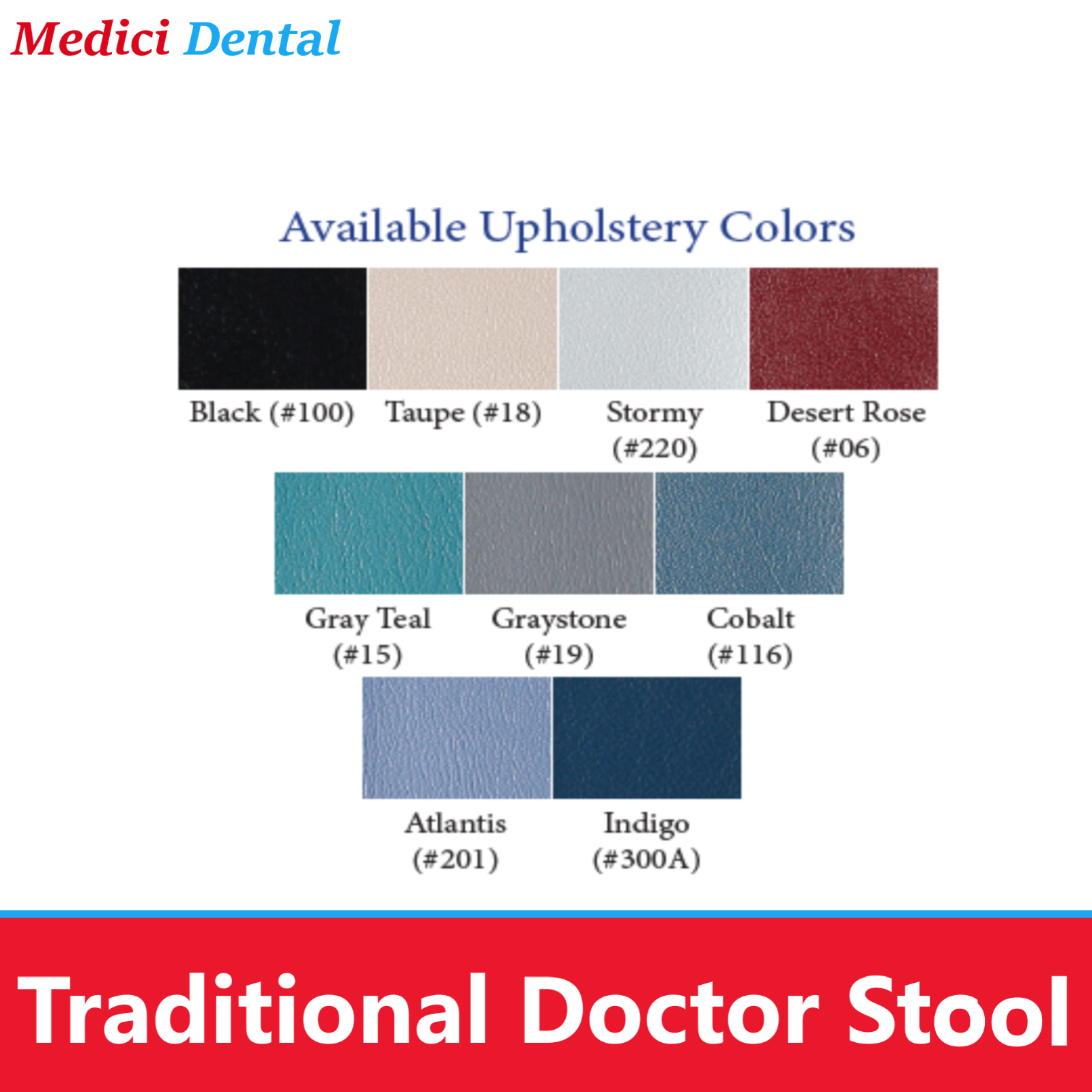 Dental Rimostool Classical Plus Doctor Assistant Stool, Wide Back, 2 Year Wrrty!