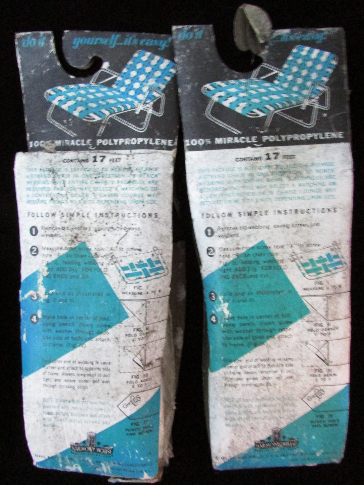 Lawn Furniture WEBBING & CLIPS Weatherproof Polypropylene Rewebbing White Teal