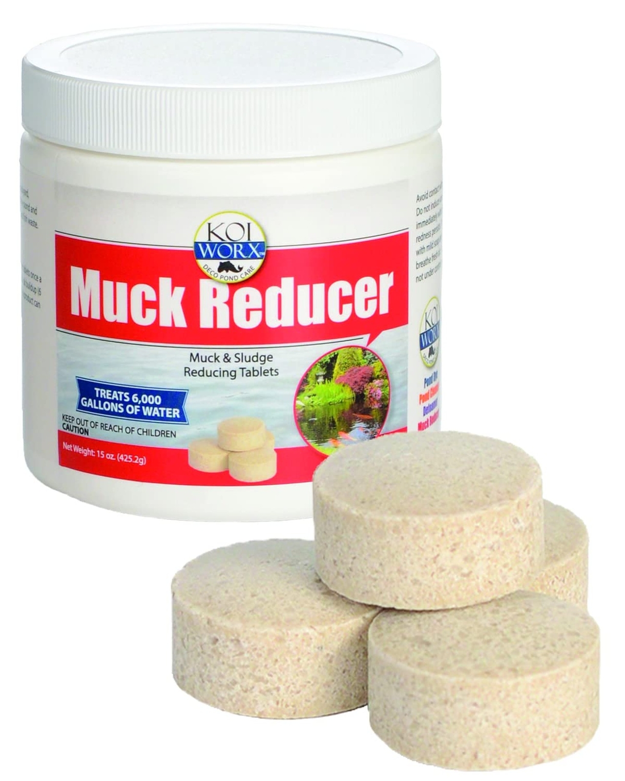 KoiWorx Muck Reducer, 145 Tablets Treats up to 6,000 Gallons of Water, Benefi...