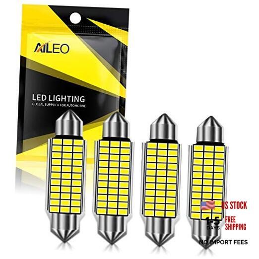 Festoon C5W LED Bulbs 41mm 6000K White Super Bright Chipsets 211 42mm 212-2 578