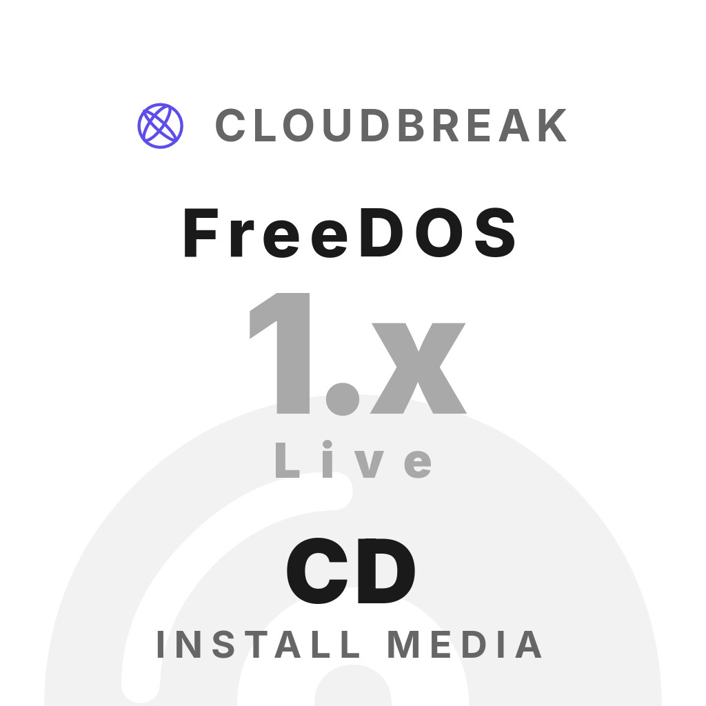 FreeDOS 1.x Live Bootable/Live Install CD NEW