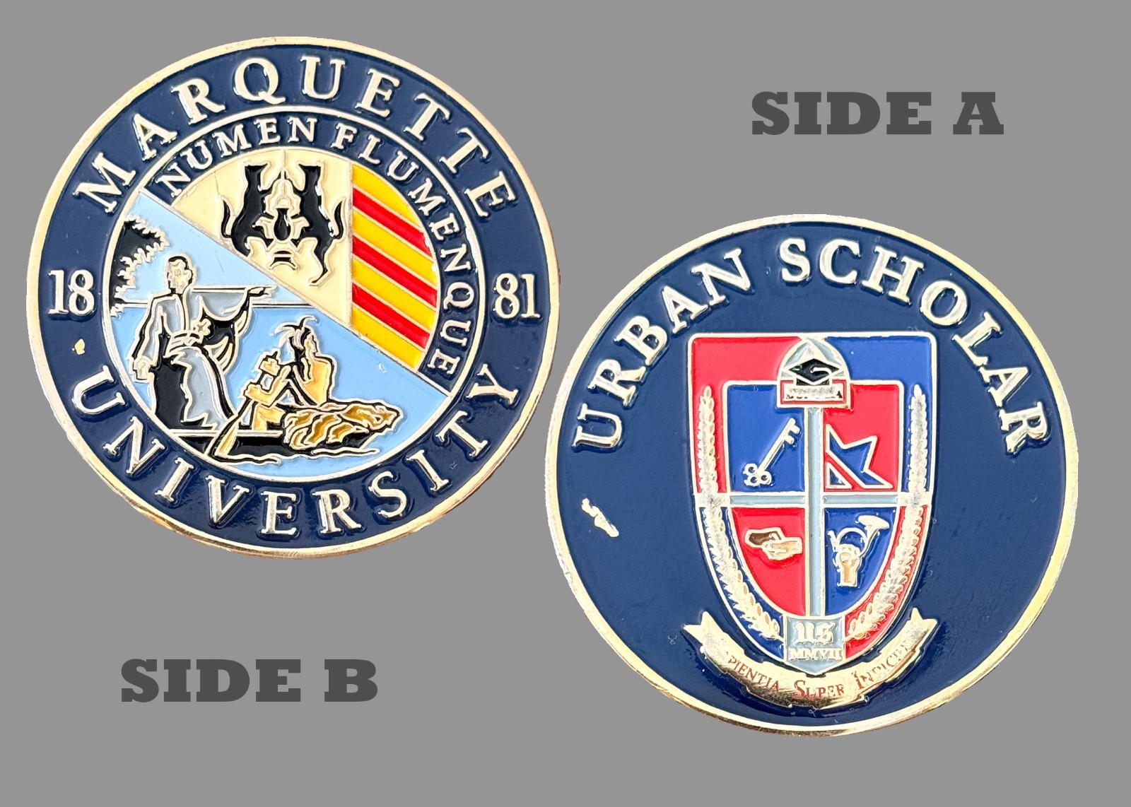 Marquette University Urban Scholar Enamel Souvenir Challenge Coin  1#31