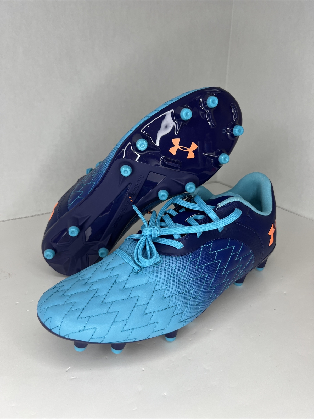 Under Armour Magnetico Select 2.0 FG Men 8.5 Blue Soccer Cleats 3025642-400