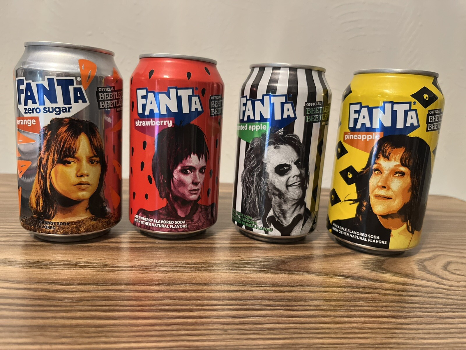 Beetlejuice Fanta Soda Cans Best Buy 5/2025 One Each 4 Flavors NEW