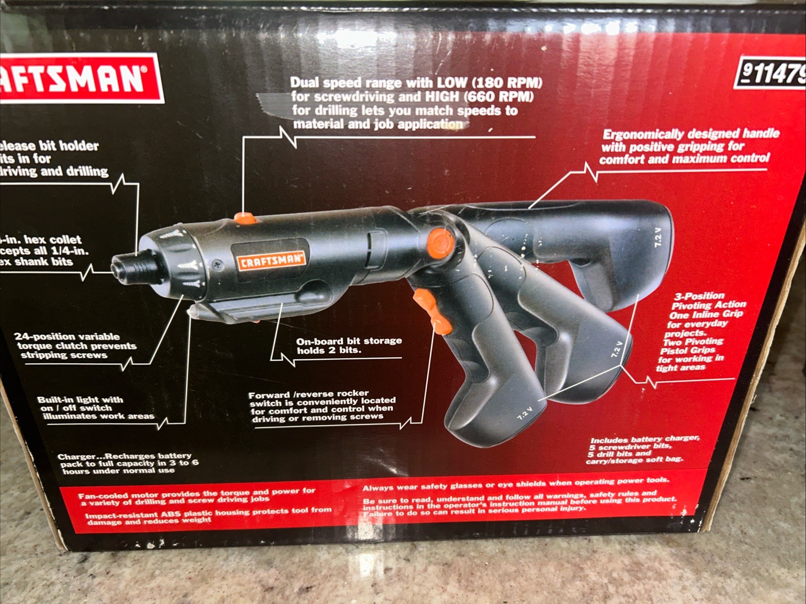 Craftsman - Pivoting Screwdriver Drill- Unopened , Never Used