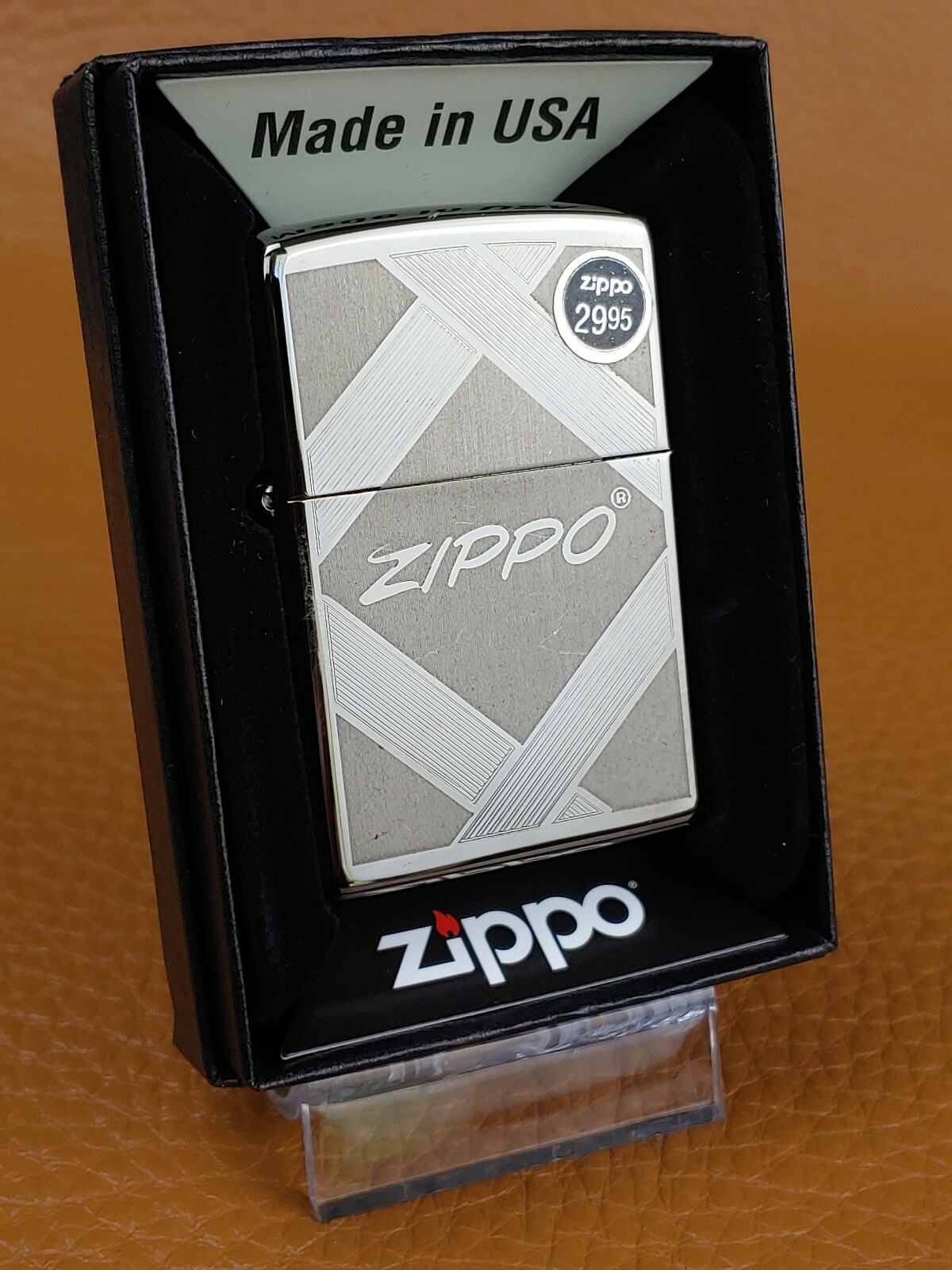ZIPPO 20969 UNPARALLELED TRADITION on HIGH POLISHED Black Iced Lighter- APR 2006