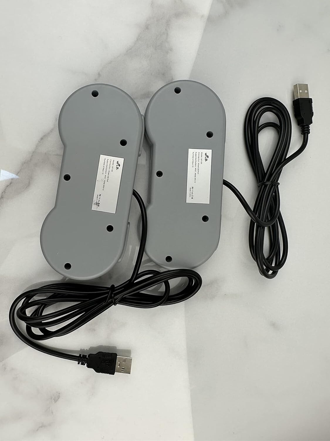 2 Pack USB Long Wired Super Nintendo SNES PC Controller Gamepad Joystick