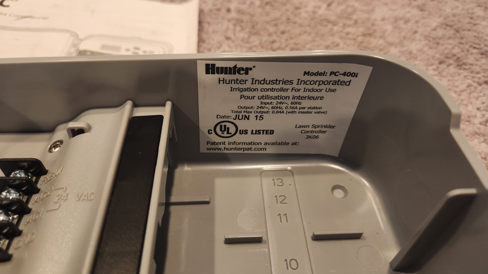 Hunter Pro-C 4 Station Irrigation Controller 2015 Model