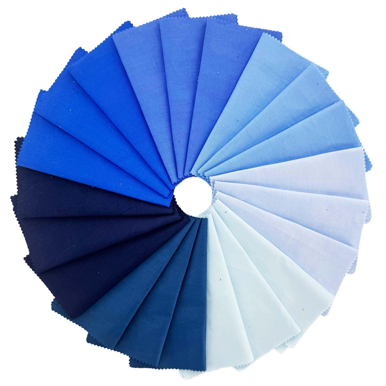 Blue Solid Cotton Quilting Fabric Charm Pack 5" Precut 5 inch x 5 inch,