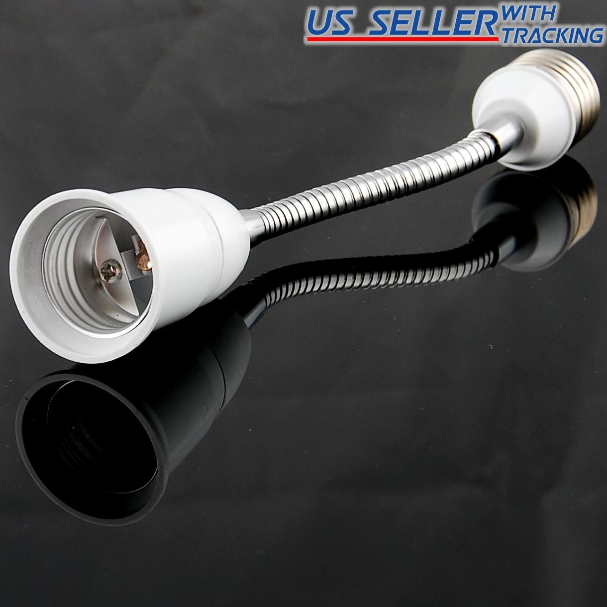 5X 8-Inch Light Bulb Extension Flexible Gooseneck Standard Medium Base E26