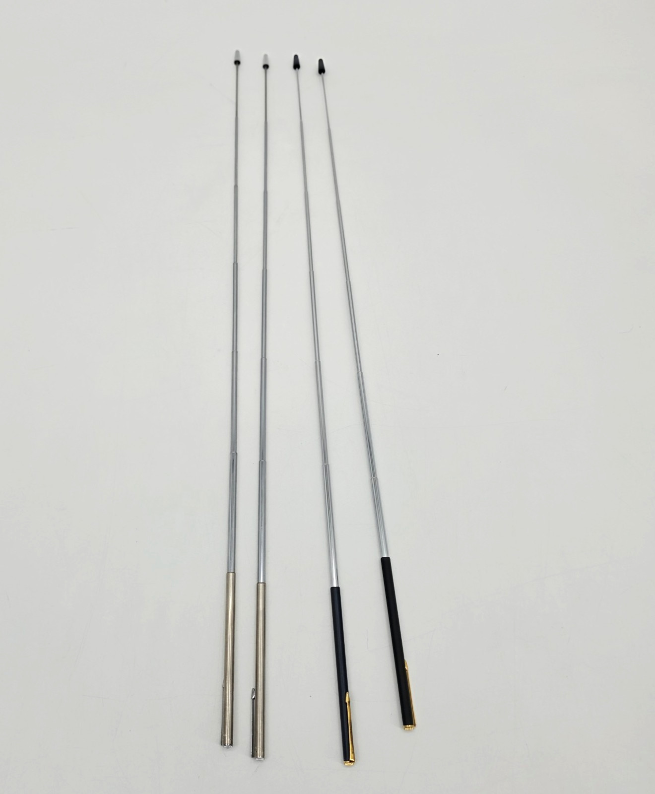 Vintage EMPHASIS Pocket Clip Pointer 25 Inch Telescoping Lot of 4 Silver Black