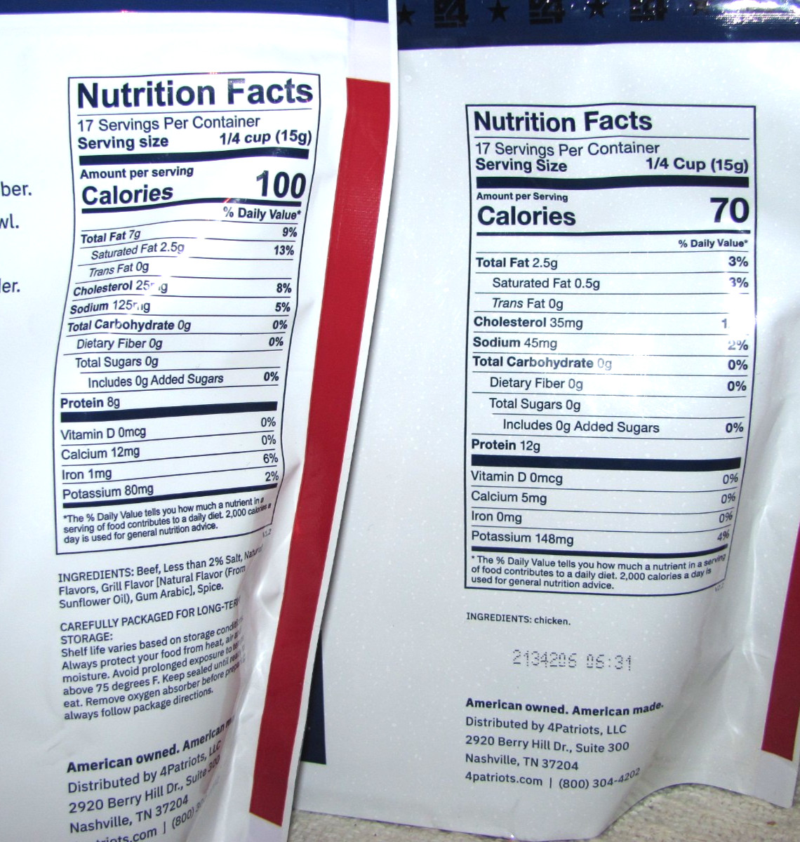 4patriots Freeze Dried Chicken and Beef
