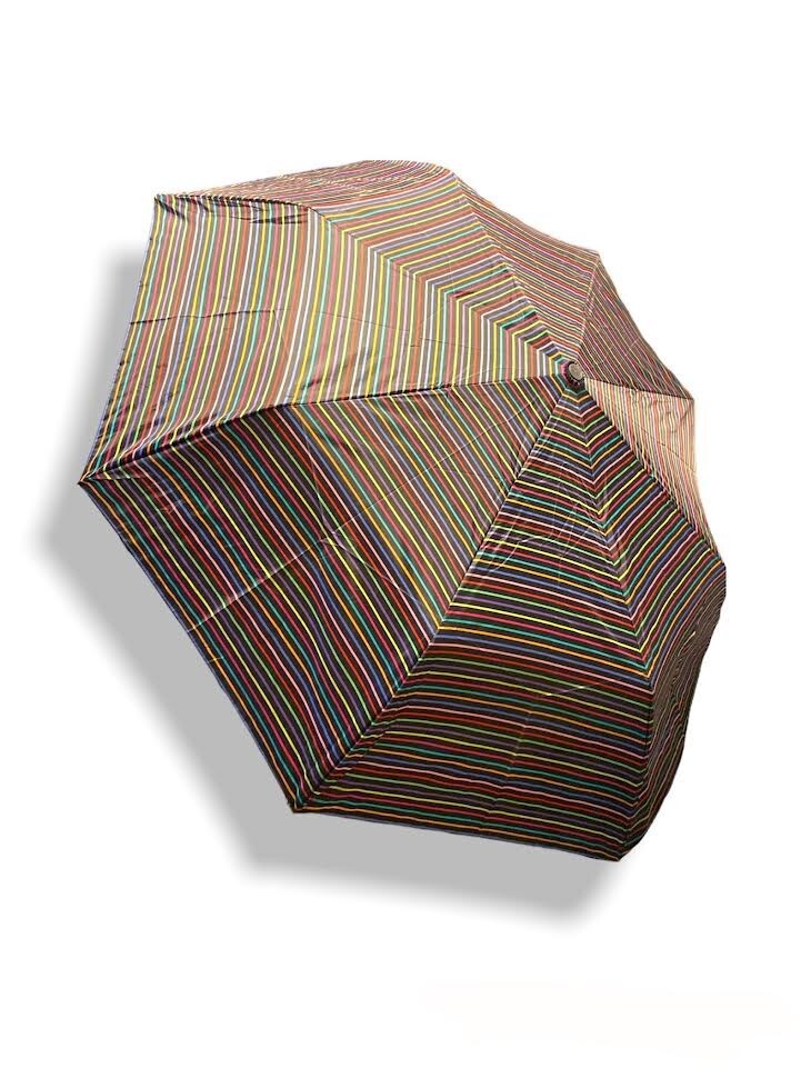 Totes compact black with colorful stripes pop up