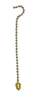 Unfinished Brass Acorn Lamp Pull