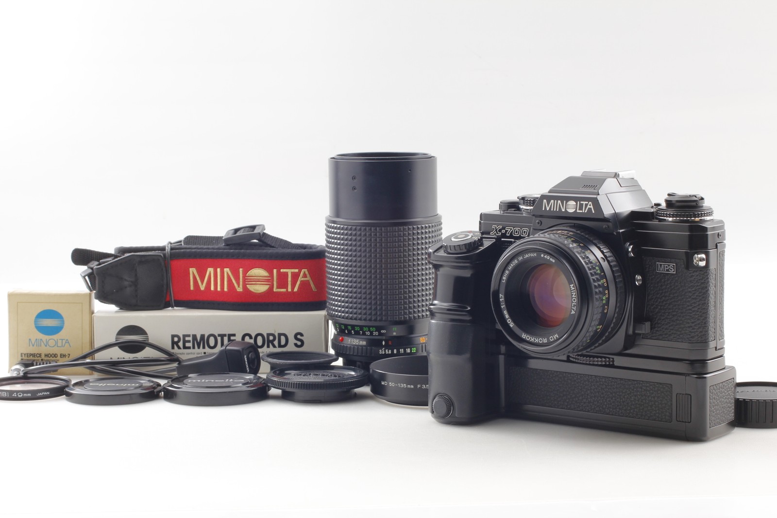 2 Lens [MINT] Minolta New X-700 Film Camera MD Rokkor 50mm f1.7 Zoom From JAPAN