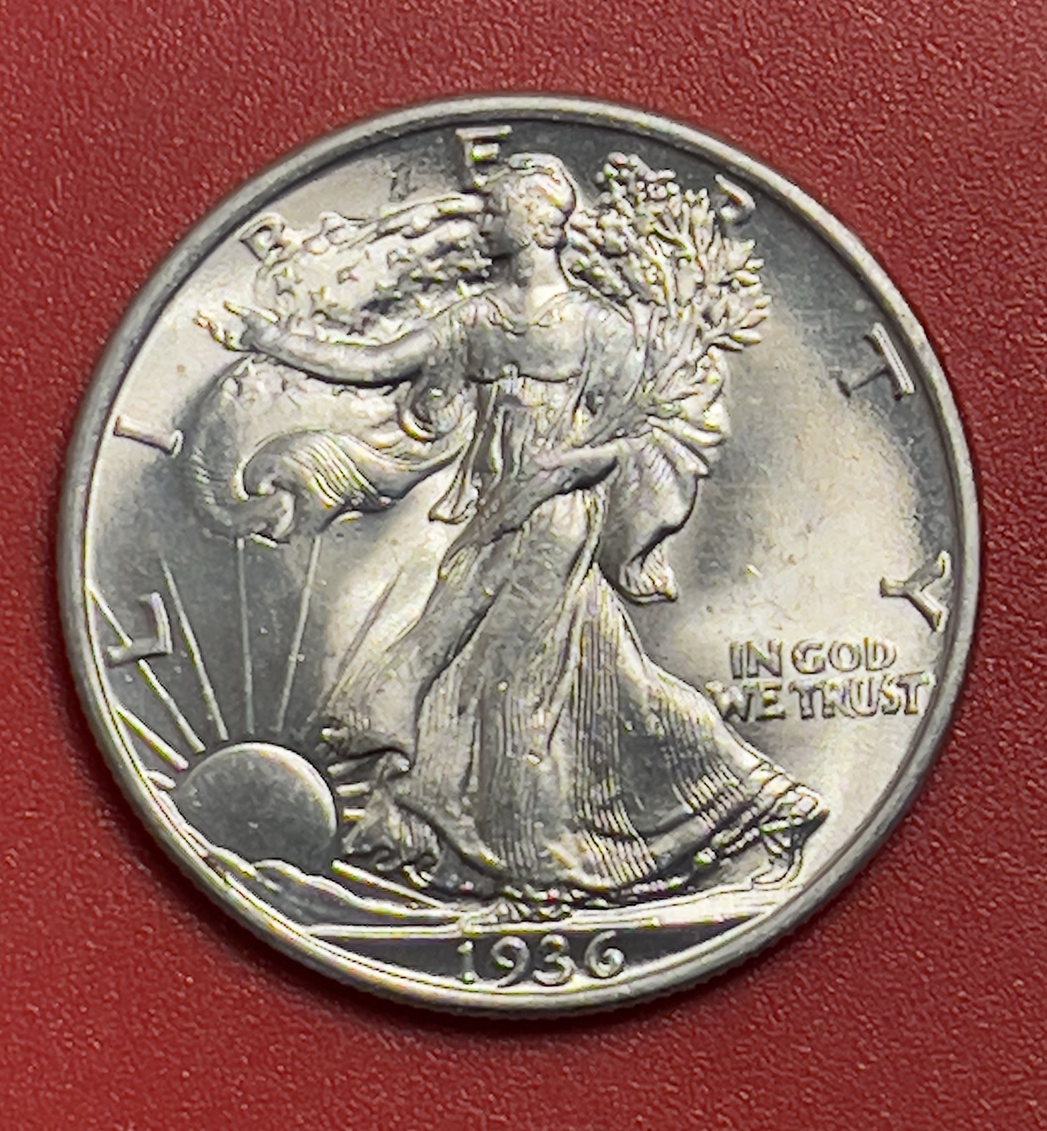 1936 P Walking Liberty Silver Half Dollar, Choice to Gem Uncirculated.