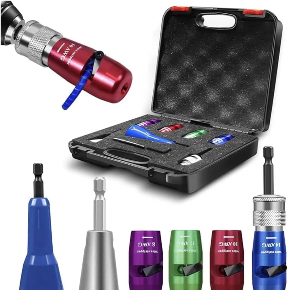 Herramienta para torcer y pelar cables para taladro, 8 en 1, set eléctrico
