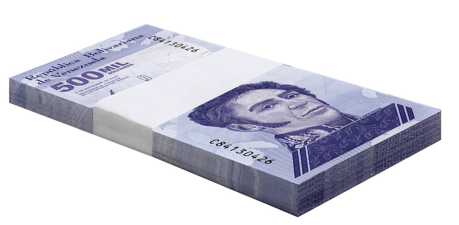 Venezuela 500 Mil Bolivar Soberano 2020 UNC qty 100 Pcs Full Bundle New