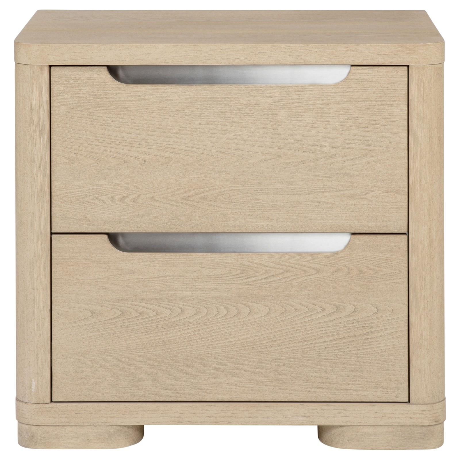 Light Elm 2-drawer Nightstand Bedside Table