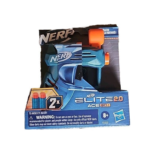 Nerf Elite 2.0 Ace SD-1 Blaster and 2 Official Nerf Elite Darts - New