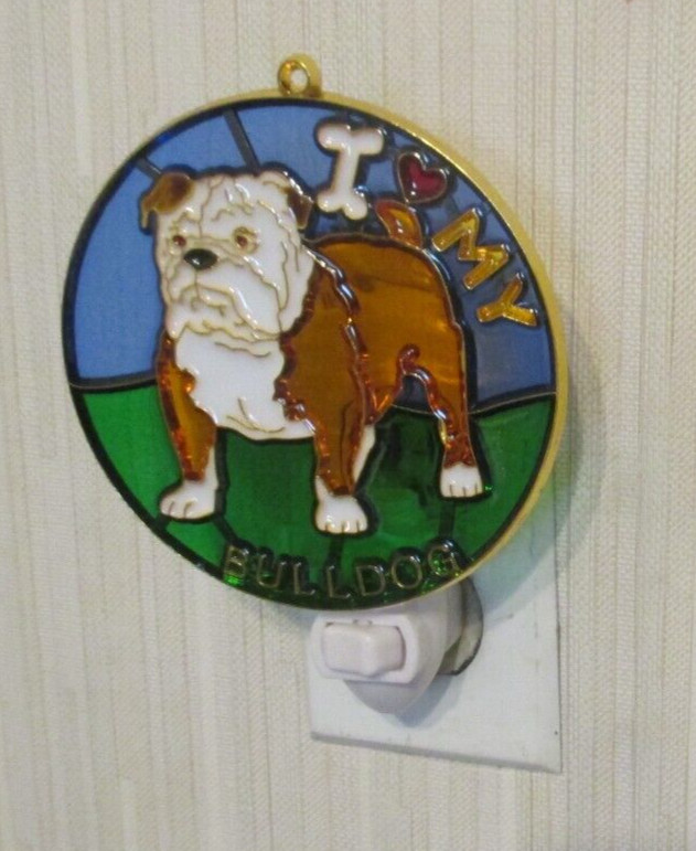 I LOVE MY BULLDOG NIGHTLIGHT (DOG SUNCATCHER)
