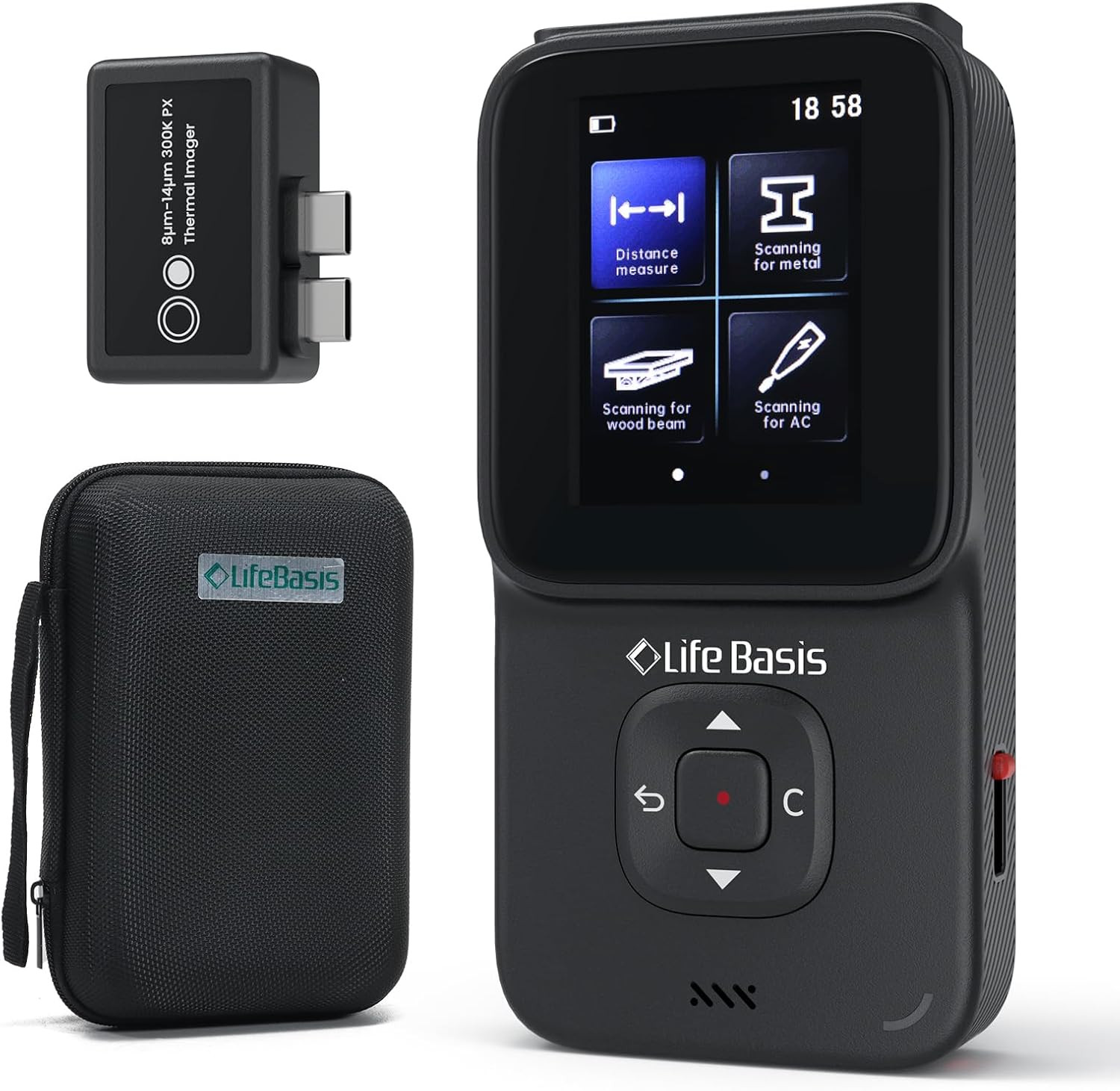 5-in-1 Wall Scanner: Stud Finder, Thermal Imager & Moisture Meter Combo