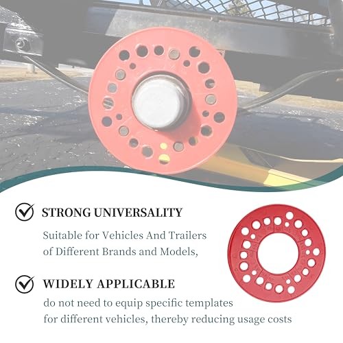 2 Pack Wheel Bolt Pattern Measuring Tool, 5 Lug Template Gauge for 5/6/8 2 Pcs