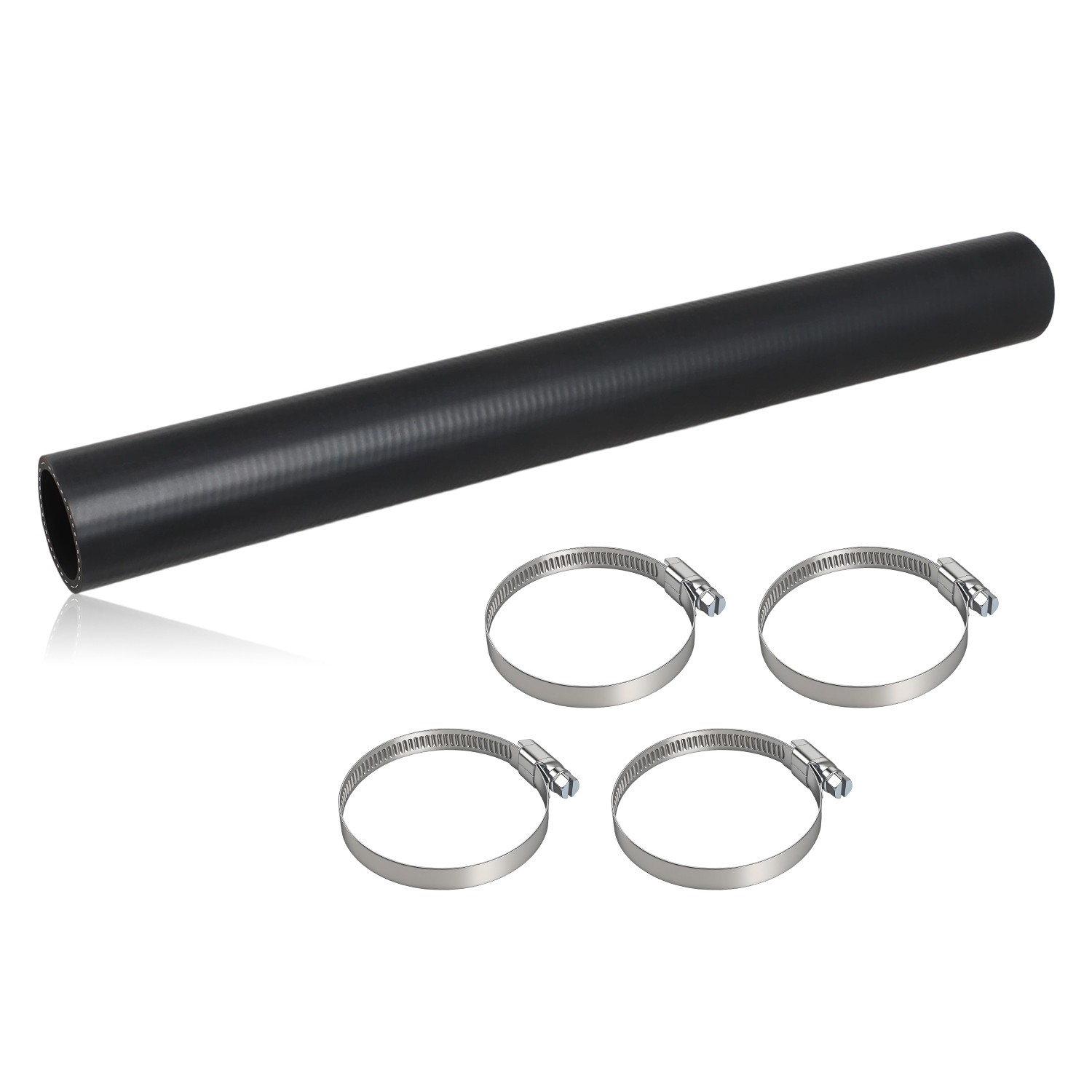 1 1/2" ID Gasoline Fuel Filler Neck Hose with 4 Clamps 15 7/8" Long
