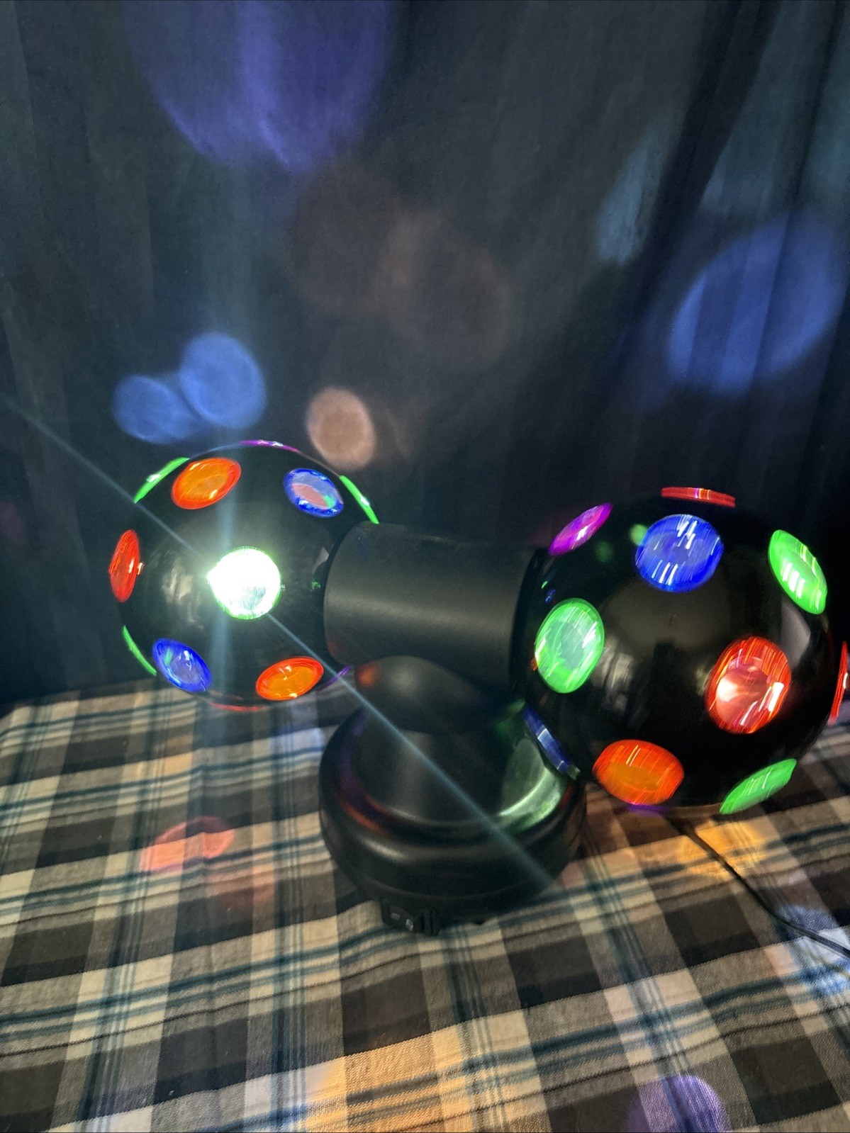 Vintage 2000s Double Disco Rotating Balls KDS-874     S5