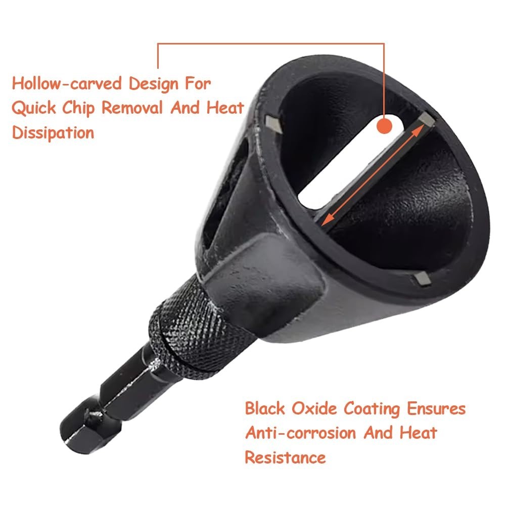 Deburring External Chamfer Tool Tungsten Carbide Blade 1/4 Inch Hex Shank Extern