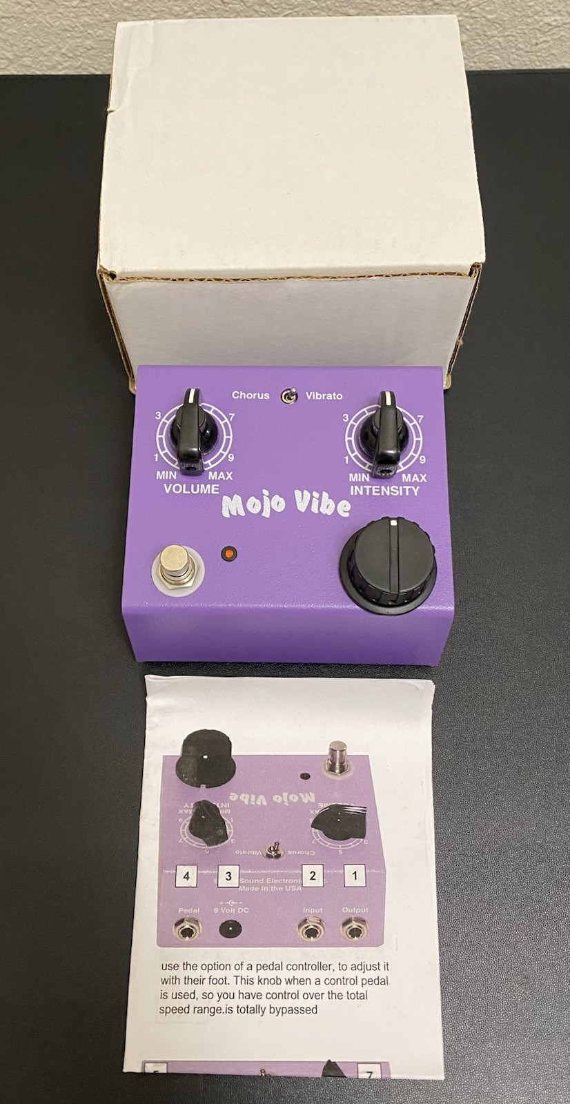 Sweet Sound Mojo Vibe Vibrato and Chorus Pedal Guitar Bob Sweet w/instructions