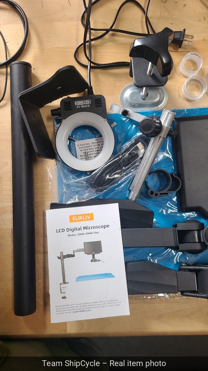 Elikliv 4K Soldering Digital Microscope 2000X Flexible Arm Stand 101 52M G2U