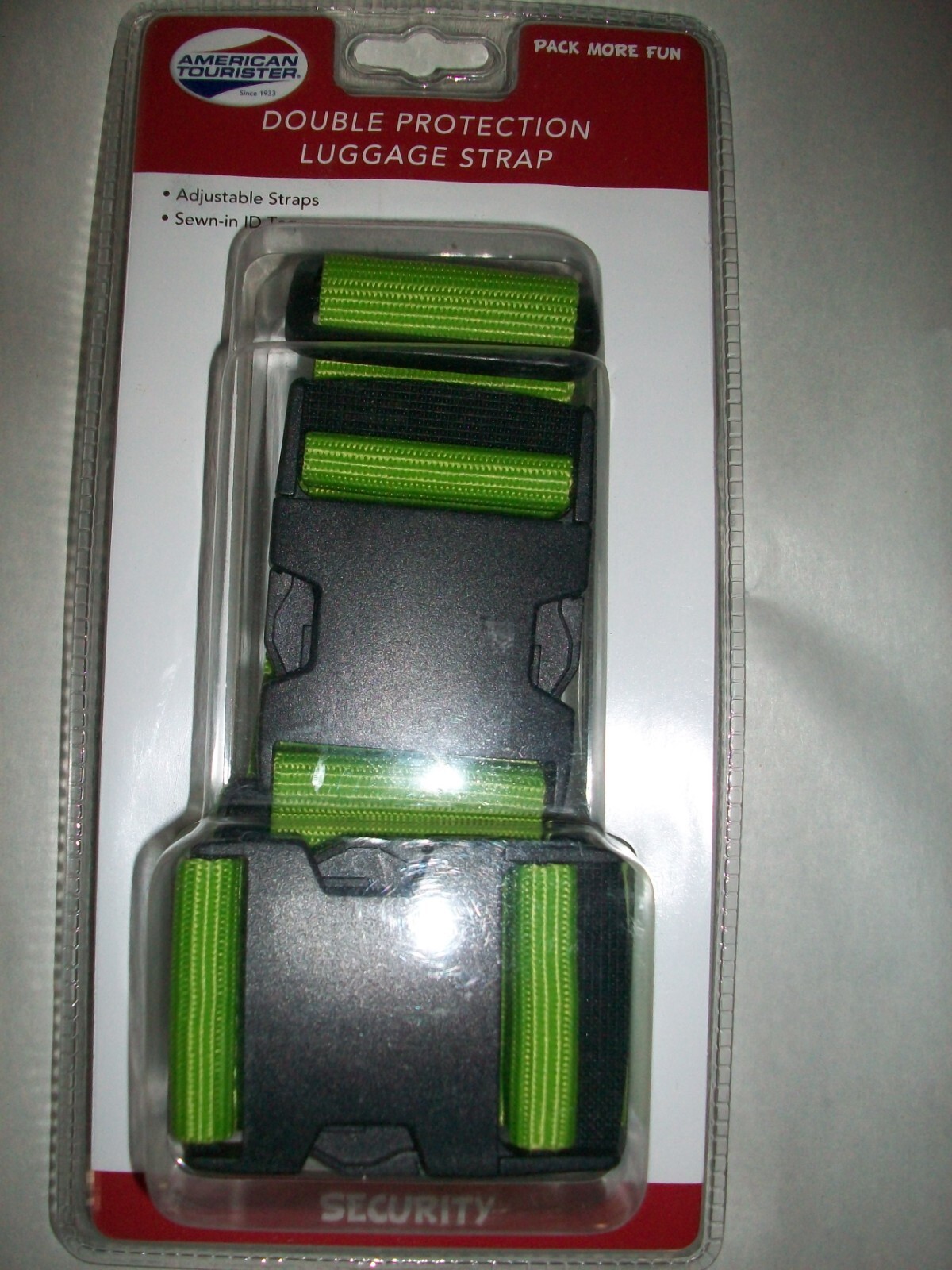 American Tourister Double Protection Luggage Strap Security, Color: Green-New!