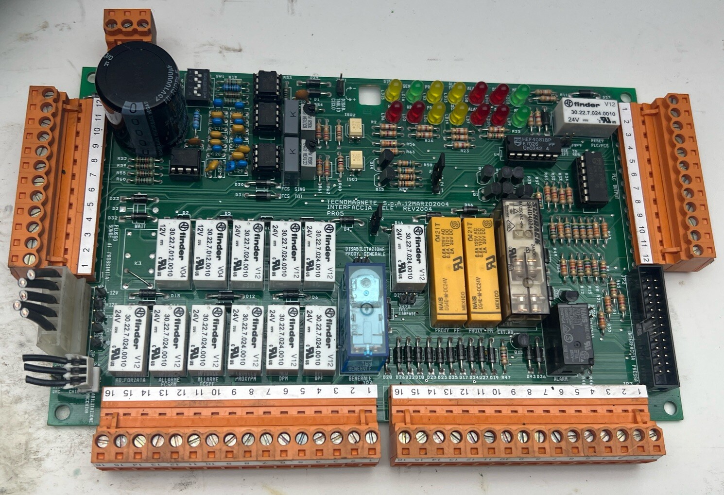 🔥Technomagnete S.p.A.12MARZO2004 PR05 Circuit Control Board, Used, FreeShip🇺🇸