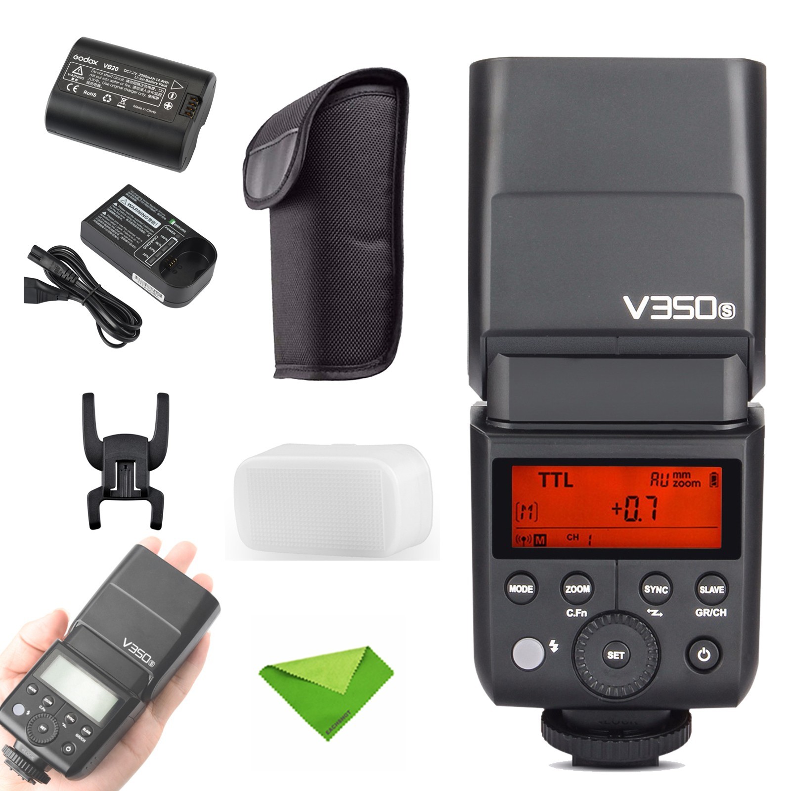 Godox V350S Flash 1/8000s 2.4G 500 Full Power Flashs TTL Speedlight for Sony