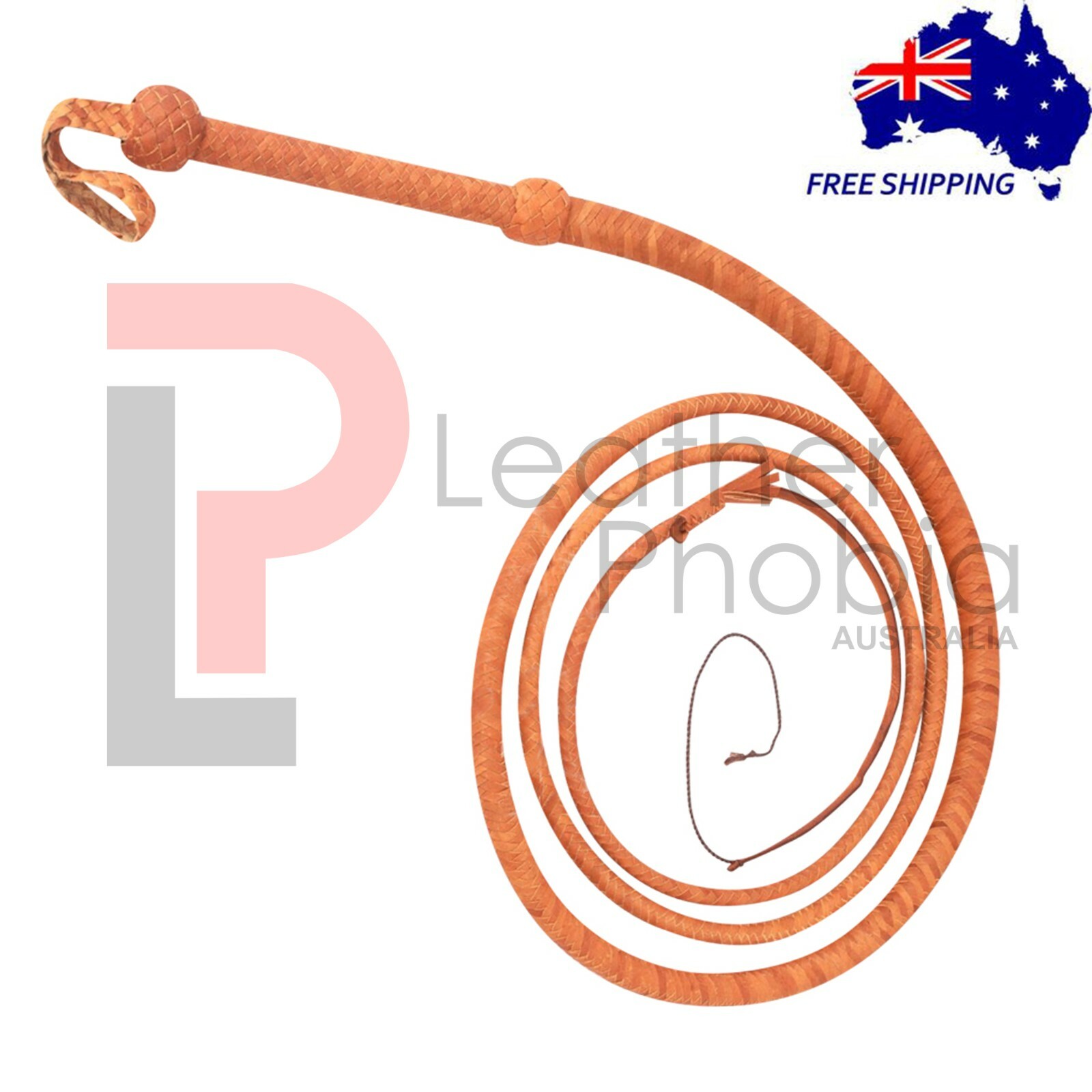 Genuine Real Cow Hide Leather 10 Feet Long 12 Plaits Braided Bull Whip Handmade