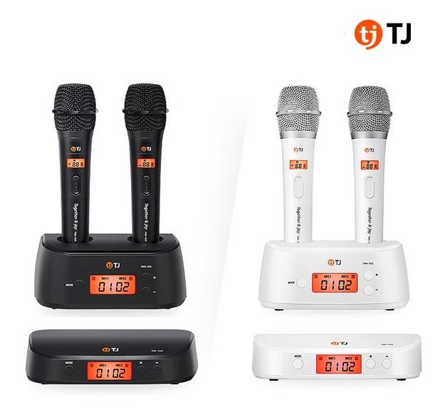 TJ Taijin Media TMW-100 Wireless Microphone 2pcs Set White & Black Colors
