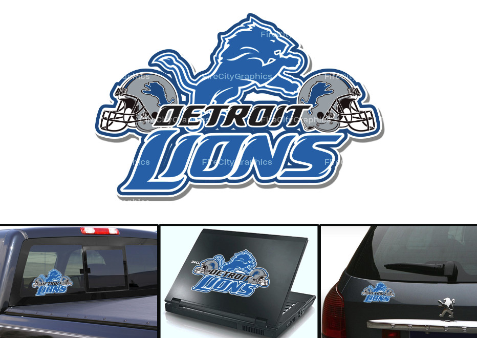 Detroit Lions Sticker Decal Bumper Car Truck Window Bedroom Wall Laptop Bumper