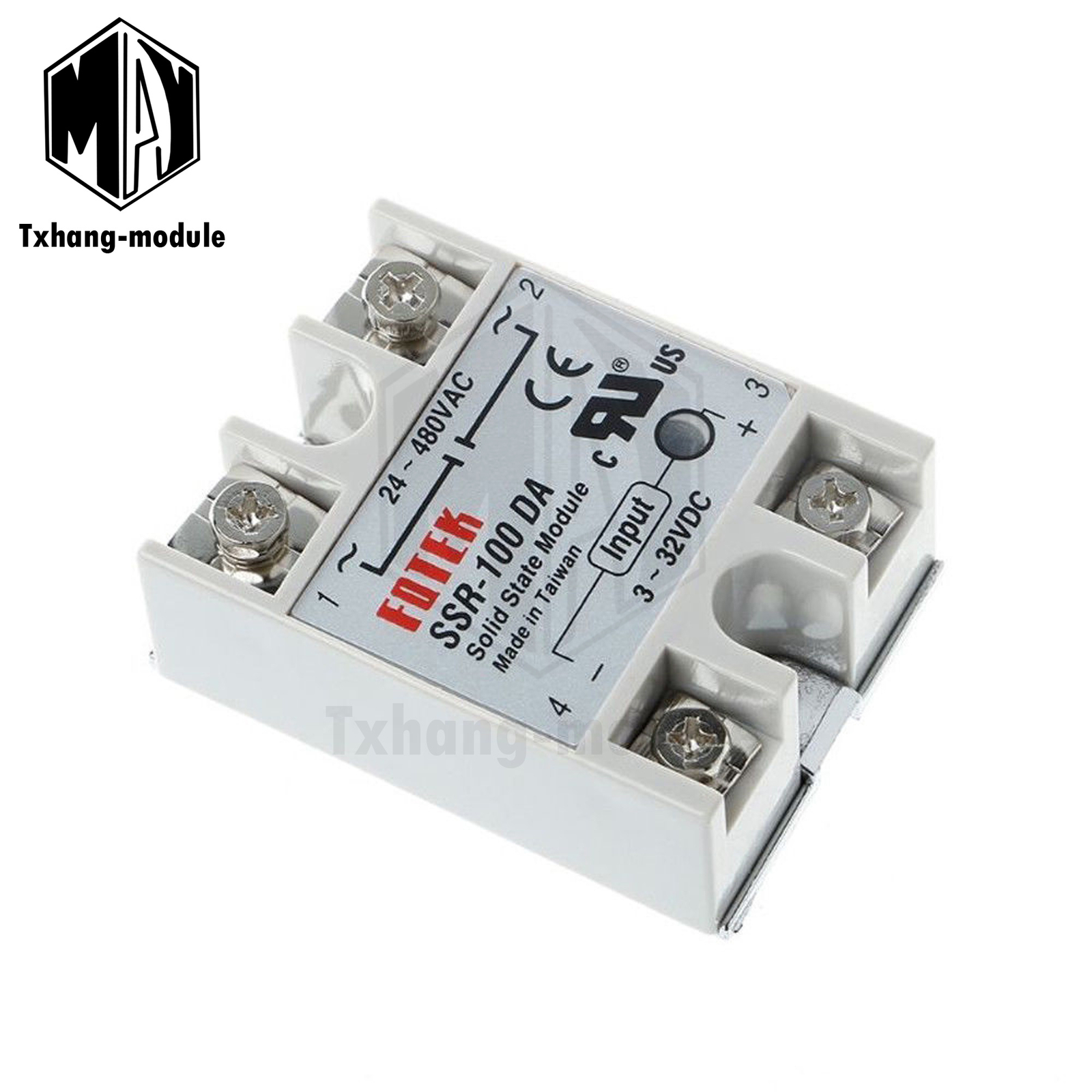 24V-380V 100A 250V SSR-100 DA Solid State Relay Module 3-32V DC To AC A2TM