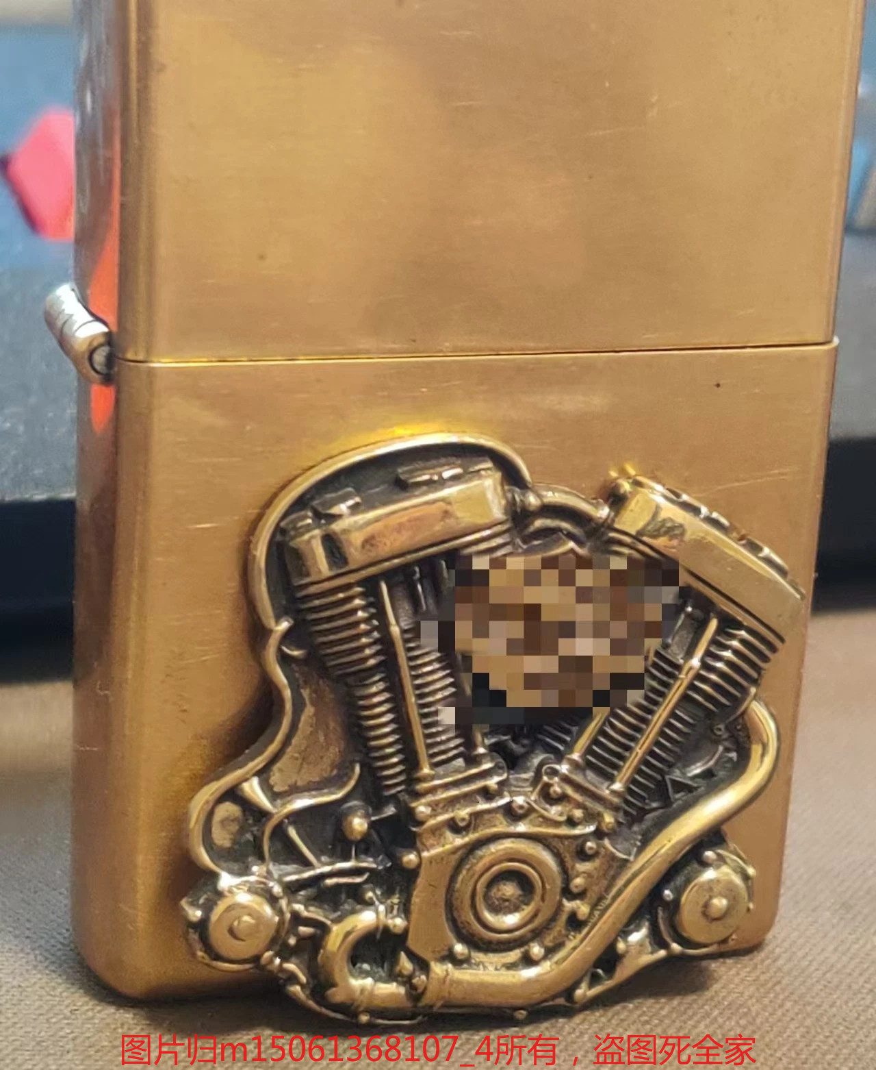 1 piece Brass engine sticker DIY lighter decoration accessories