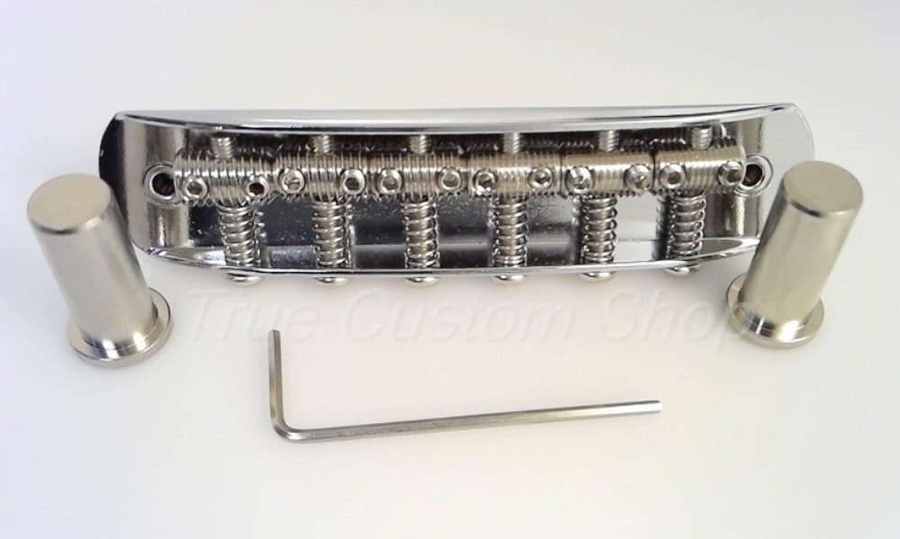 True Custom Shop® Steel Bridge with Brass Saddles for Fender Jaguar in Chrome