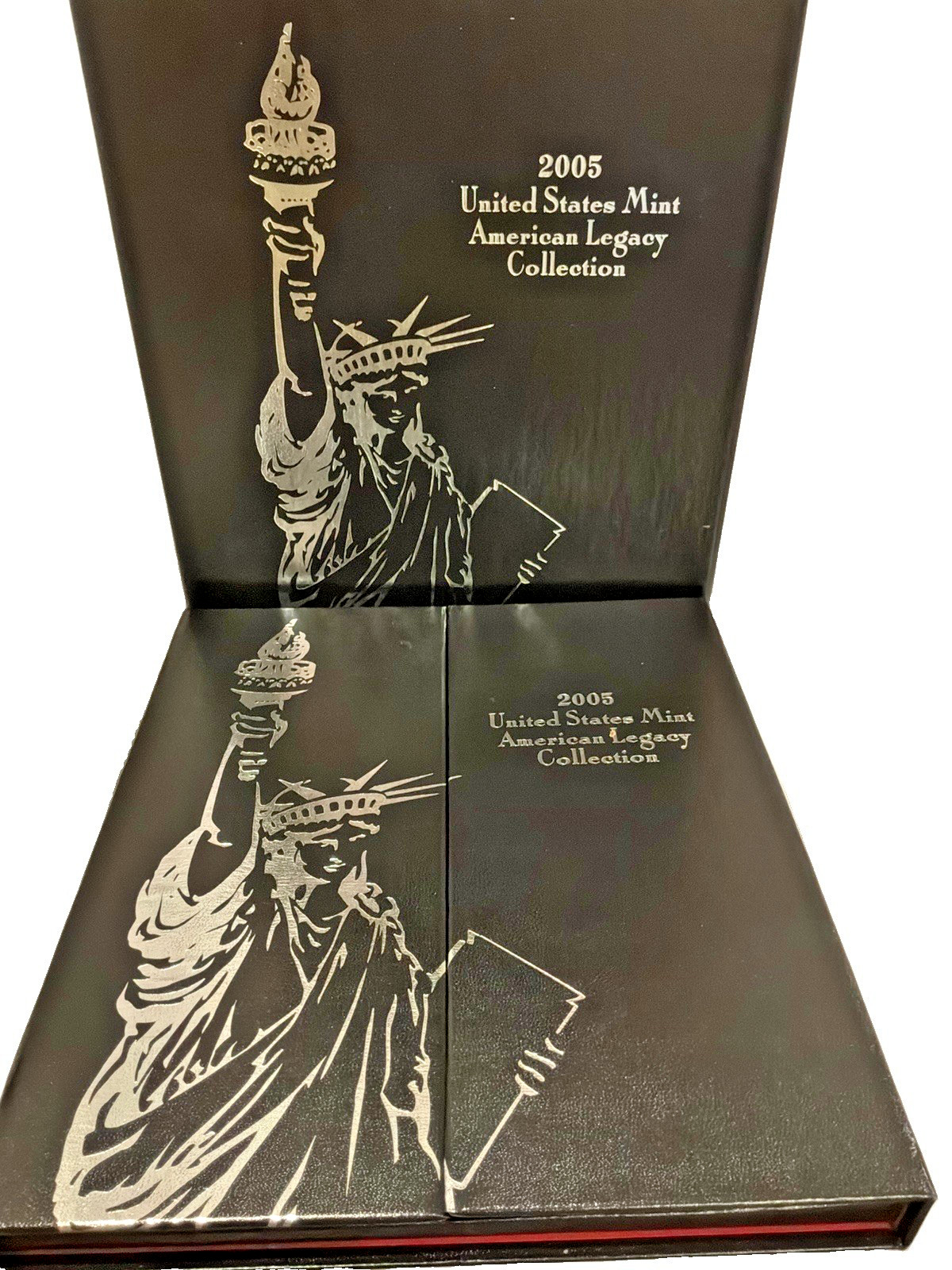 2005 US Mint American Legacy Collection Complete OGP COA 2 Silver Dollars Set