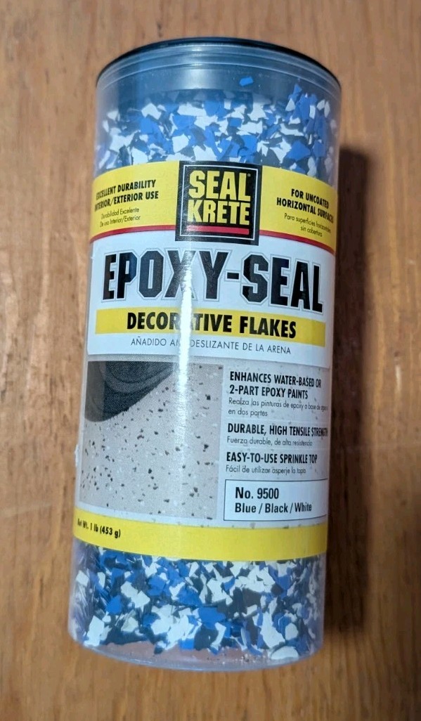 OEM Sealkrete Epoxy-Seal Decorative Flakes Epoxy Blue Black White #9500 1lb