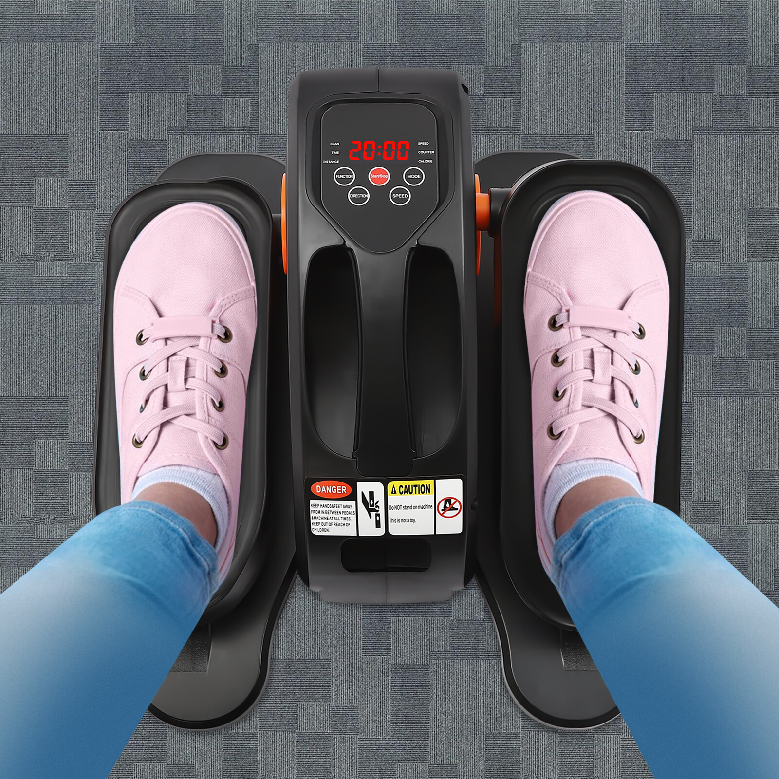 Under Desk Electric Elliptical Machine Leg Exerciser W/ Remote Control Home