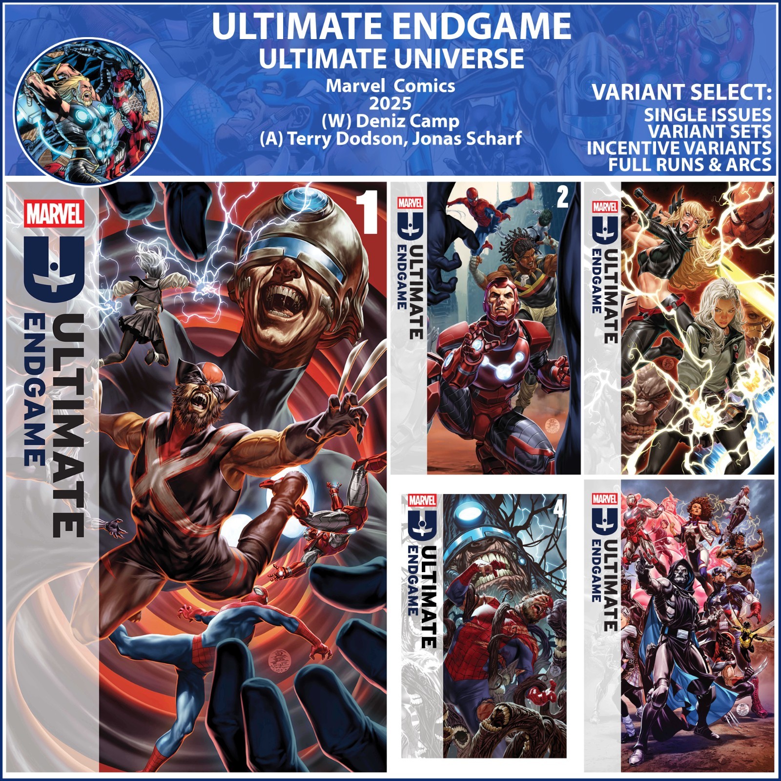 Ultimate Endgame (2025) #1 2 3 4 5 Marvel Comics COVER SELECT