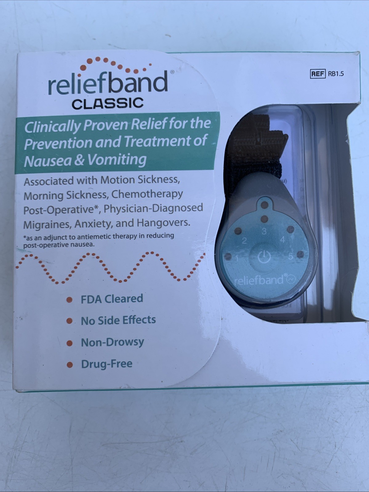 Reliefband RB-EL PN 6006810AW Drug-Free 1.5 Motion Sickness Wristband (m,a)