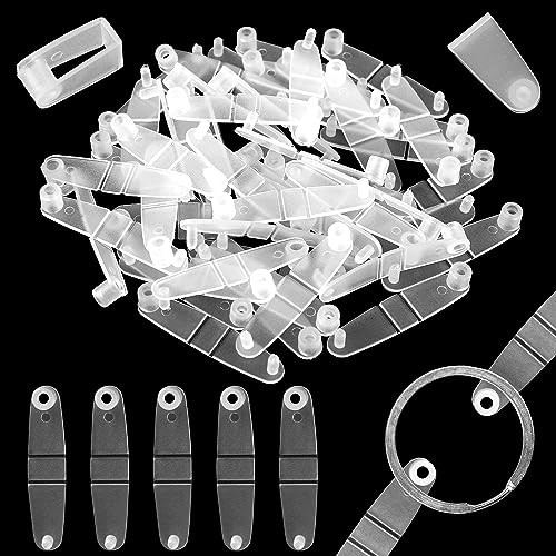 100pcs Plastic Keychain Clips - Small Clear Acrylic Keychain Connectors for