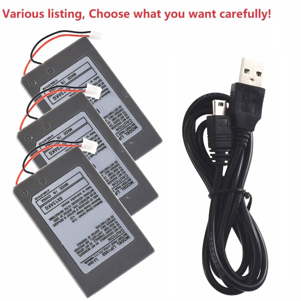 Replacement Battery For Sony PS3 Controller & Cable LIP1359 LIP1472 6X13AKG