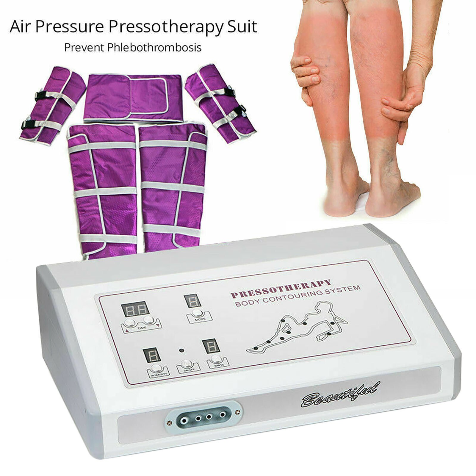 Air Pressure Pressotherapy Lymphatic Drainage Weight Loss Machine Slimming USA